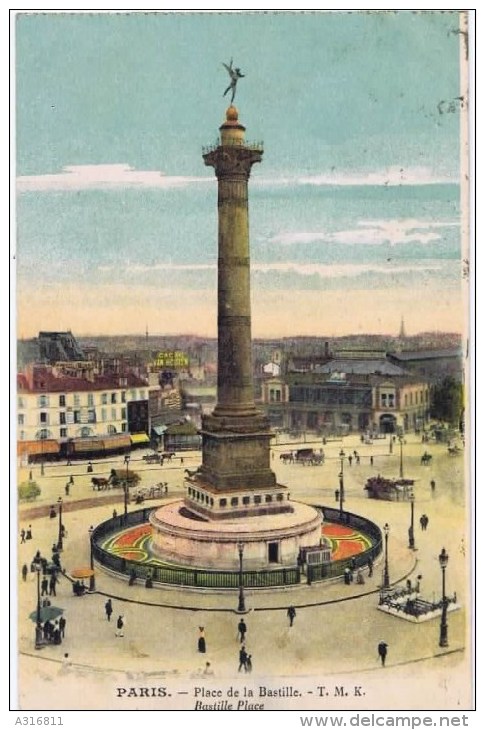 Cpa  PARIS PLACE DE LA BASTILLE - Autres Monuments, édifices