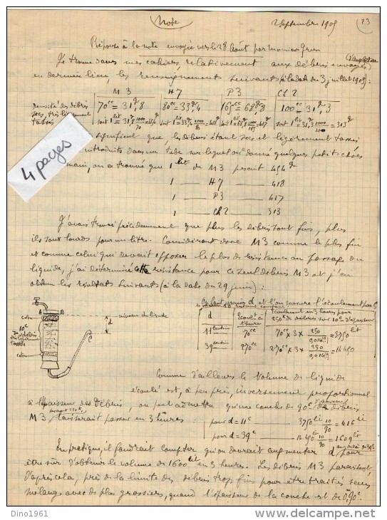 VP3587 - Tabac - Lettre + Note De Renseignements à L'intention De Mr GREEN De LIVERPOOL - Mr SCHLOESING à PARIS - Documentos