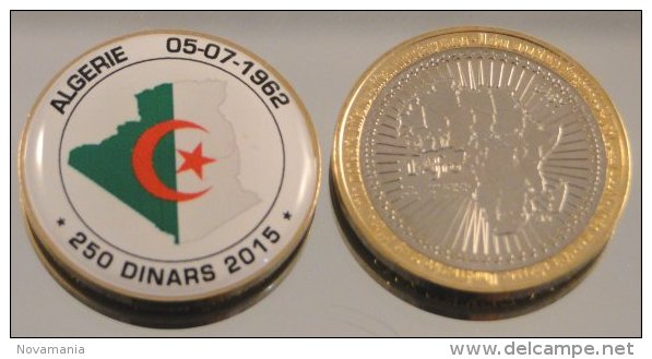 Algerie 250 Dinars 2015 Bimetal Couleurs Drapeau - Algeria