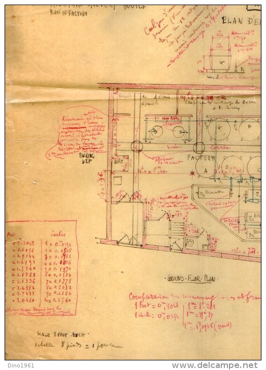 VP3590 - Tabac - Plan + Note De Renseignements à L'intention De Mr GREEN De LIVERPOOL - Mr SCHLOESING à PARIS - Documents