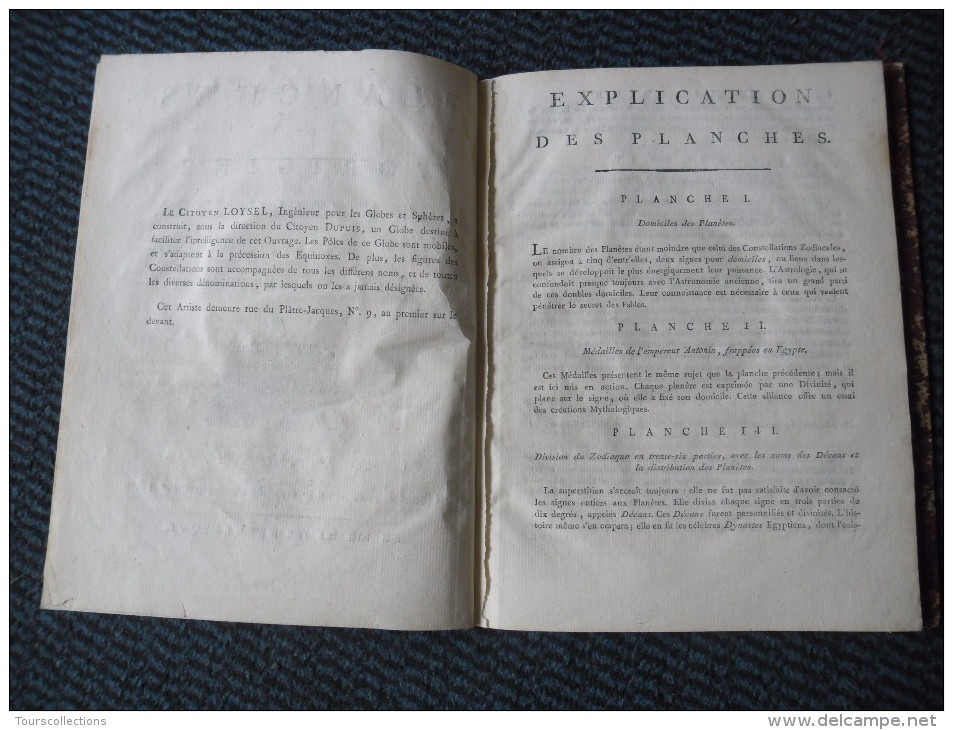 DUPUIS Planches de l'origine de tous les cultes. Paris, Agasse, an III 1794 Astrologie Franc maçon Astronomie Religion