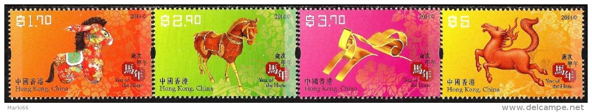 Hong Kong - 2014 - Lunar New Year Of The Horse - Mint Stamp Set - Ungebraucht