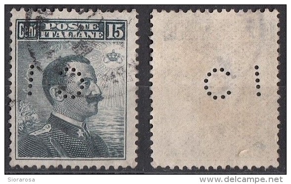 153 Italia 1911 Perforè Perfin Perforato Italy - Perforadas