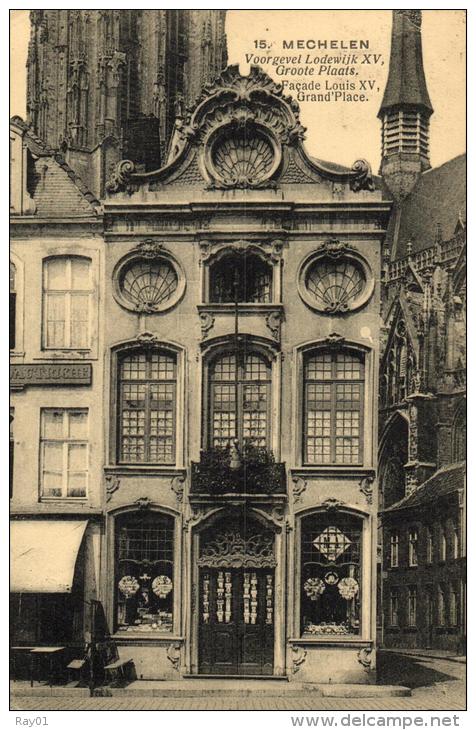 BELGIQUE - ANVERS - MECHELEN - MALINES - Façade Louis XV, Grand Place. - Voorgevel Lodewijk XV, Groote Plaats. - Malines
