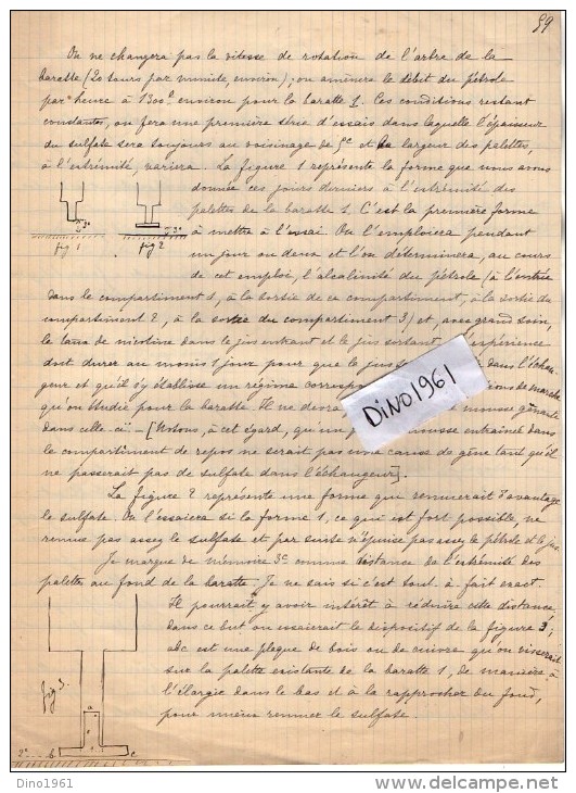 VP3594 - Tabac -  Note De Renseignements à L'intention De Mr GREEN De LIVERPOOL - Mr SCHLOESING à PARIS - Dokumente