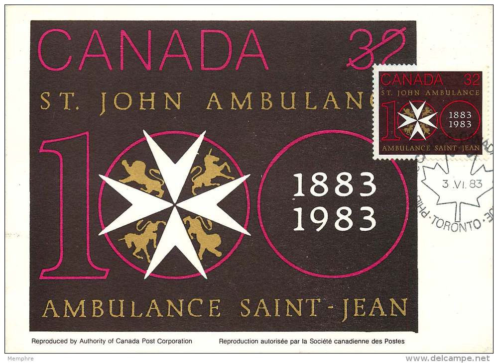 1983  St John Ambulance Centenary  Sc 980 - Maximum Cards