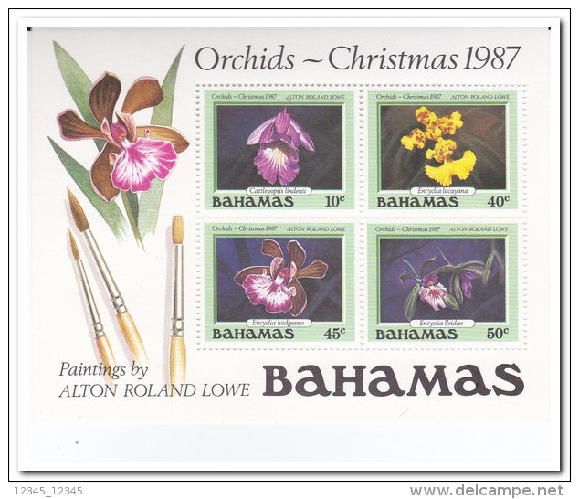 Bahamas 1987, Postfris MNH, Flowers, Orchids, Christmas - Bahama's (1973-...)