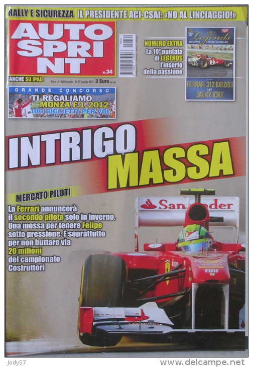 AUTOSPRINT - N.34 - 2012 - FERRARI 312 B F1 - Motores