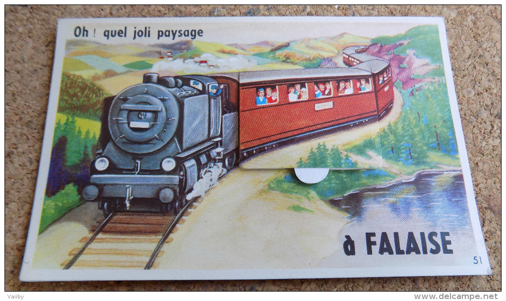 Carte A Systeme - Falaise - Depliant 10vues - Train - Falaise