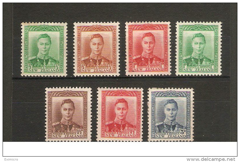 NEW ZEALAND 1938 - 1944 SET SG 603/609  MOUNTED MINT Cat £38 - Neufs