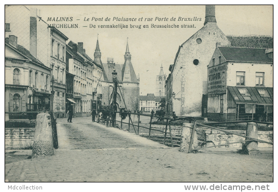 BELGIQUE MALINES / Le Pont De Plaisance Et Rue Porte De Bruxelles / - Malines