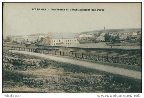 BELGIQUE MARLOIE / Panorama Et L'établissement Des Pères / CARTE COULEUR - Autres & Non Classés