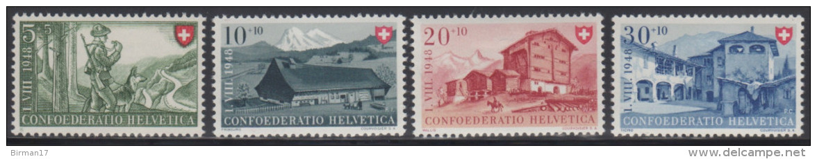 SUISSE 1948 4 TP Fête Nationale Y&T N° 457 à 460 Neuf ** - Nuevos