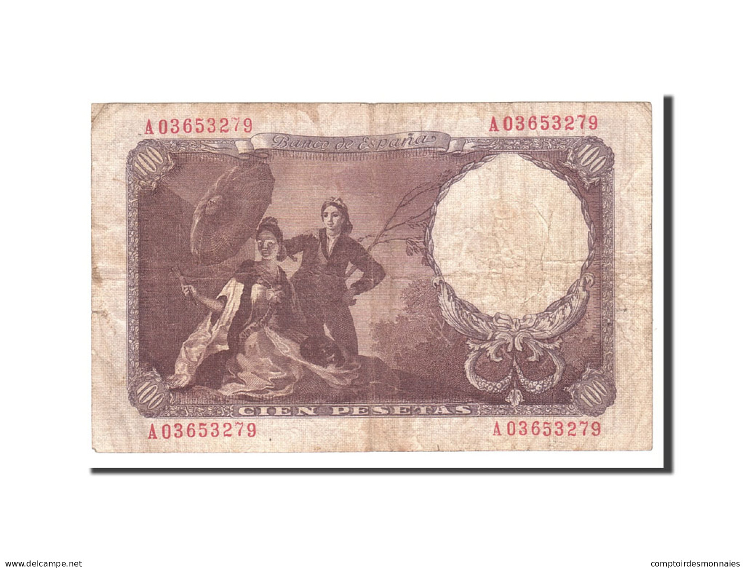 Billet, Espagne, 100 Pesetas, 1946, 1946-02-19, KM:131a, TB - 50 Pesetas