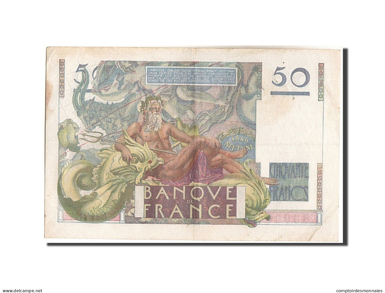 Billet, France, 50 Francs, 50 F 1946-1951 ''Le Verrier'', 1951, 1951-06-07, TTB - 50 F 1946-1951 ''Le Verrier''