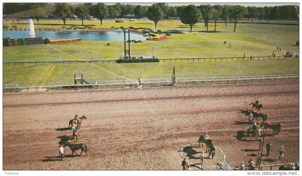 Saratoga Springs Race Track - New York - Horses - Original 1957 - 2 Scans - Saratoga Springs