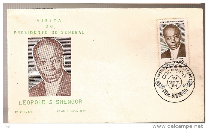 Brazil & FDC Visit Of The President Of Senegal, Leopold S. Shengor, Rio De Janeiro 1964 (762) - FDC