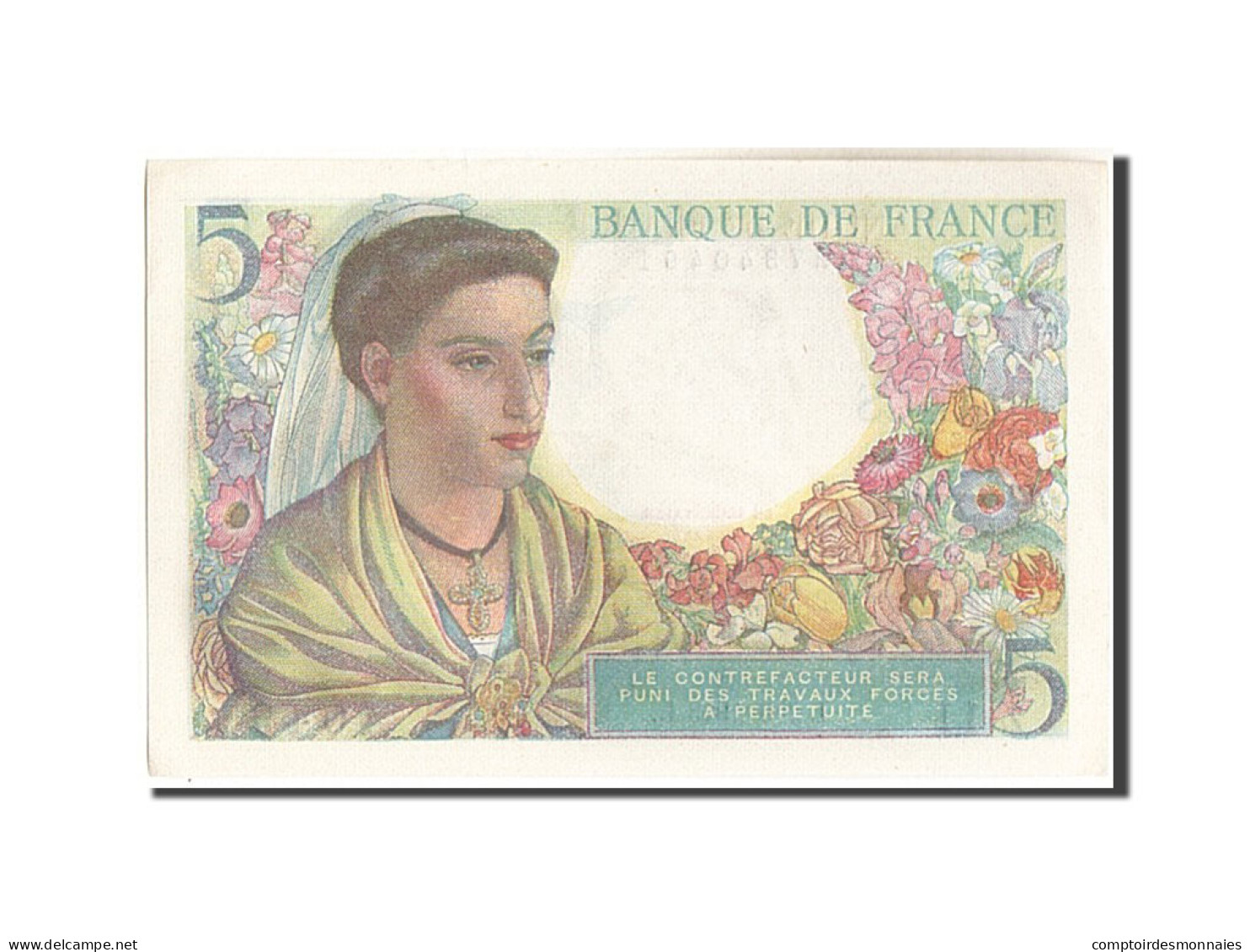 Billet, France, 5 Francs, 5 F 1943-1947 ''Berger'', 1943, 1943-06-02, SPL - 5 F 1943-1947 ''Berger''