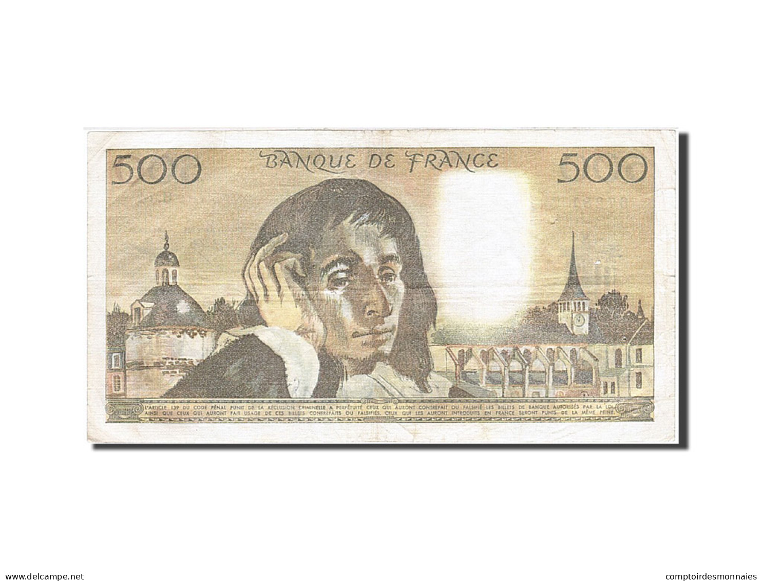 Billet, France, 500 Francs, 1968, 1977-11-03, TTB, Fayette:71.17, KM:156d - 500 F 1968-1993 ''Pascal''