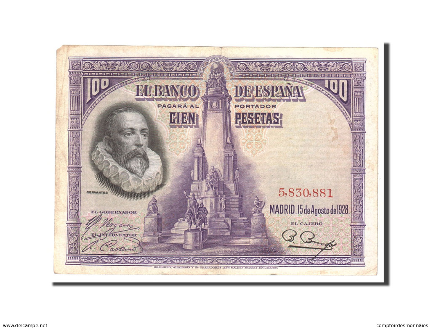 Billet, Espagne, 100 Pesetas, 1928, 1928-08-15, KM:76a, TTB - 100 Peseten