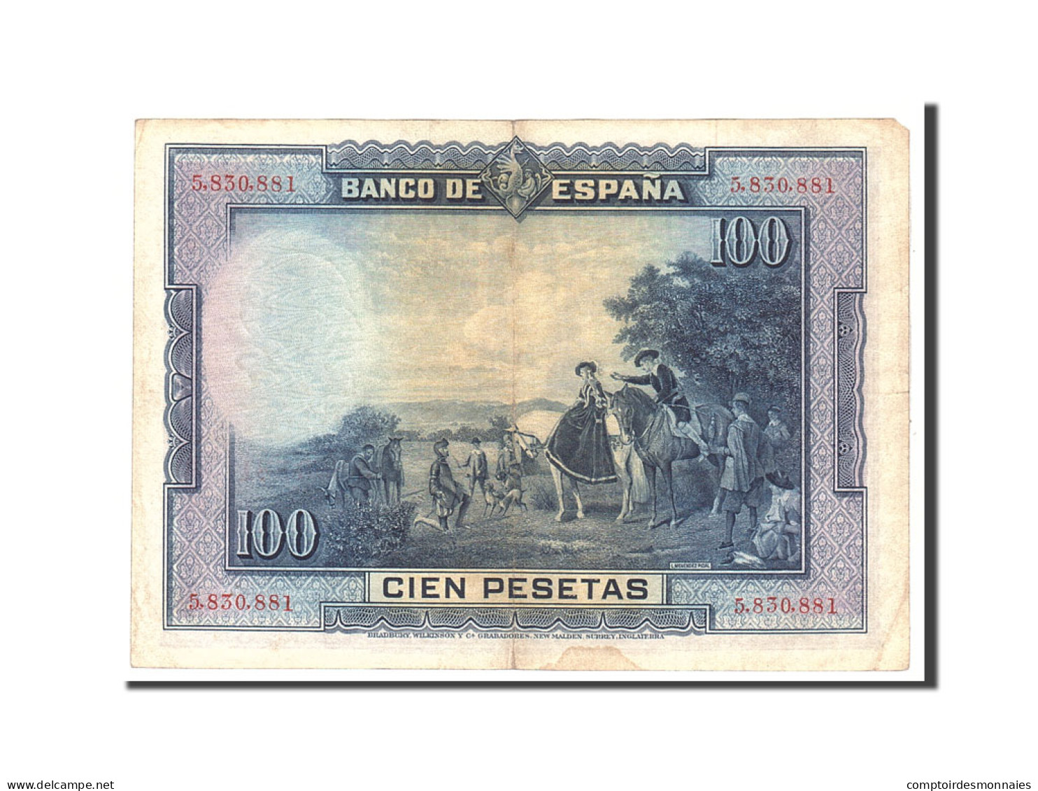 Billet, Espagne, 100 Pesetas, 1928, 1928-08-15, KM:76a, TTB - 100 Pesetas