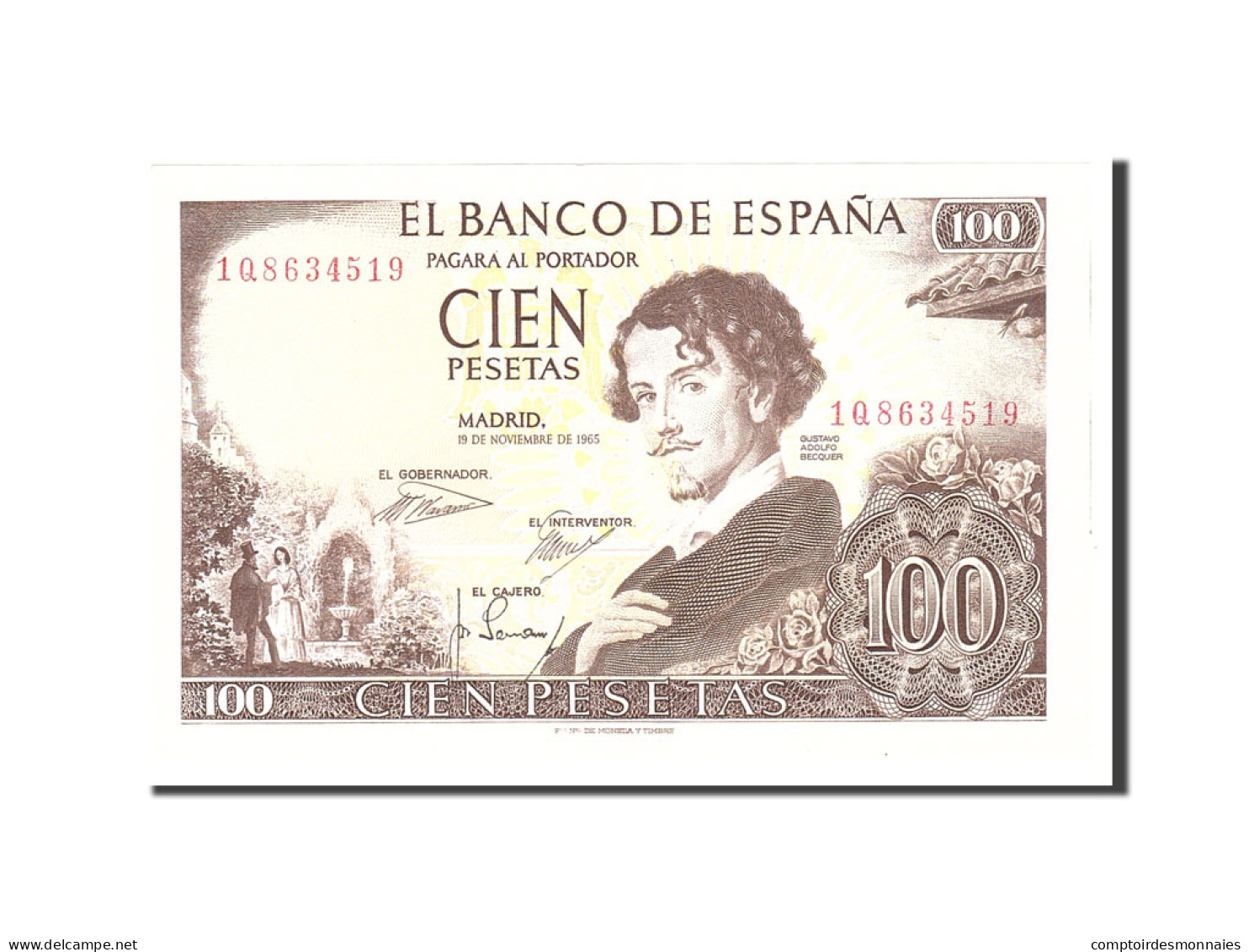 Billet, Espagne, 100 Pesetas, 1965, 1965-11-19, KM:150, SPL - 100 Pesetas