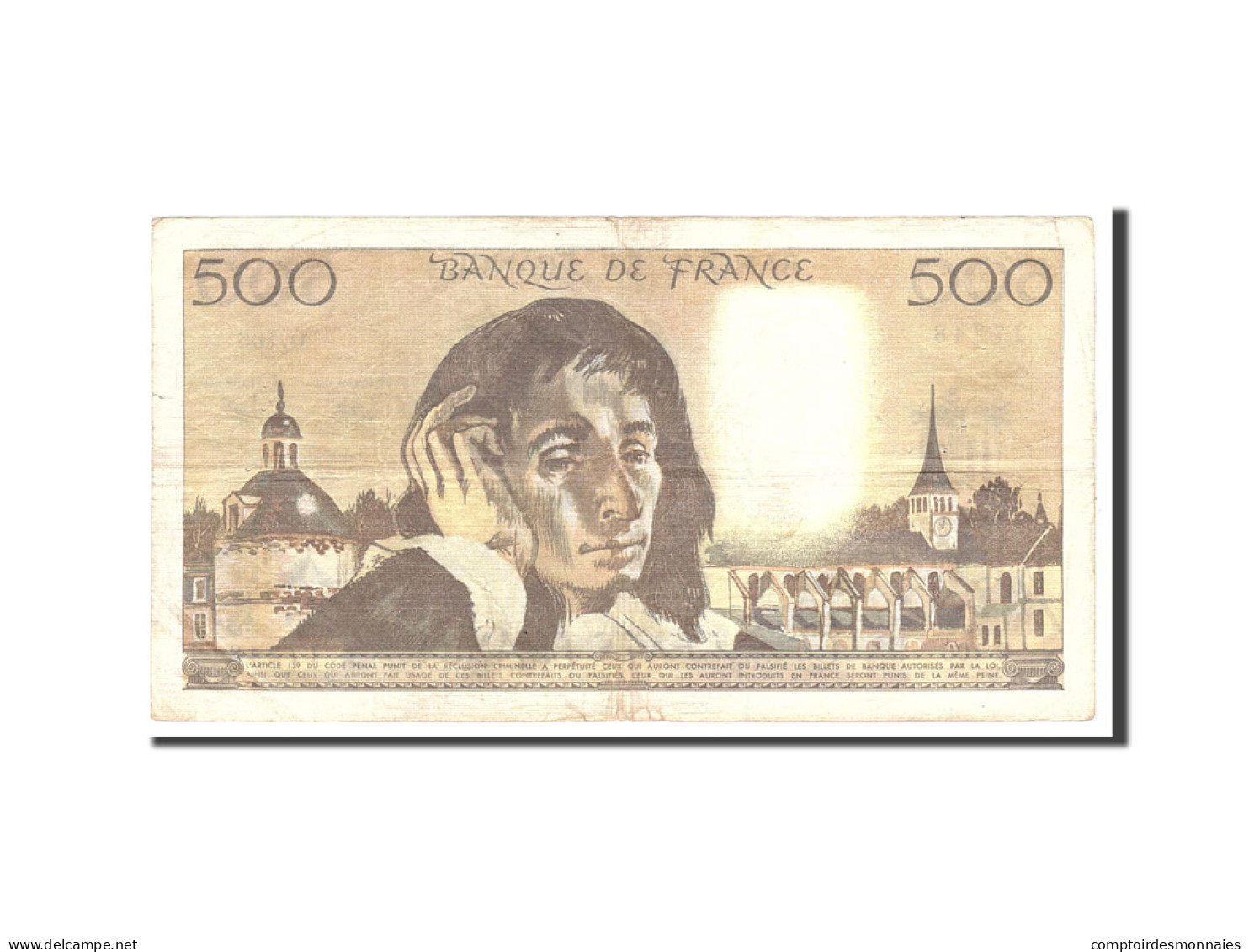 Billet, France, 500 Francs, 1979, 1979-06-07, TTB, KM:156d - 500 F 1968-1993 ''Pascal''