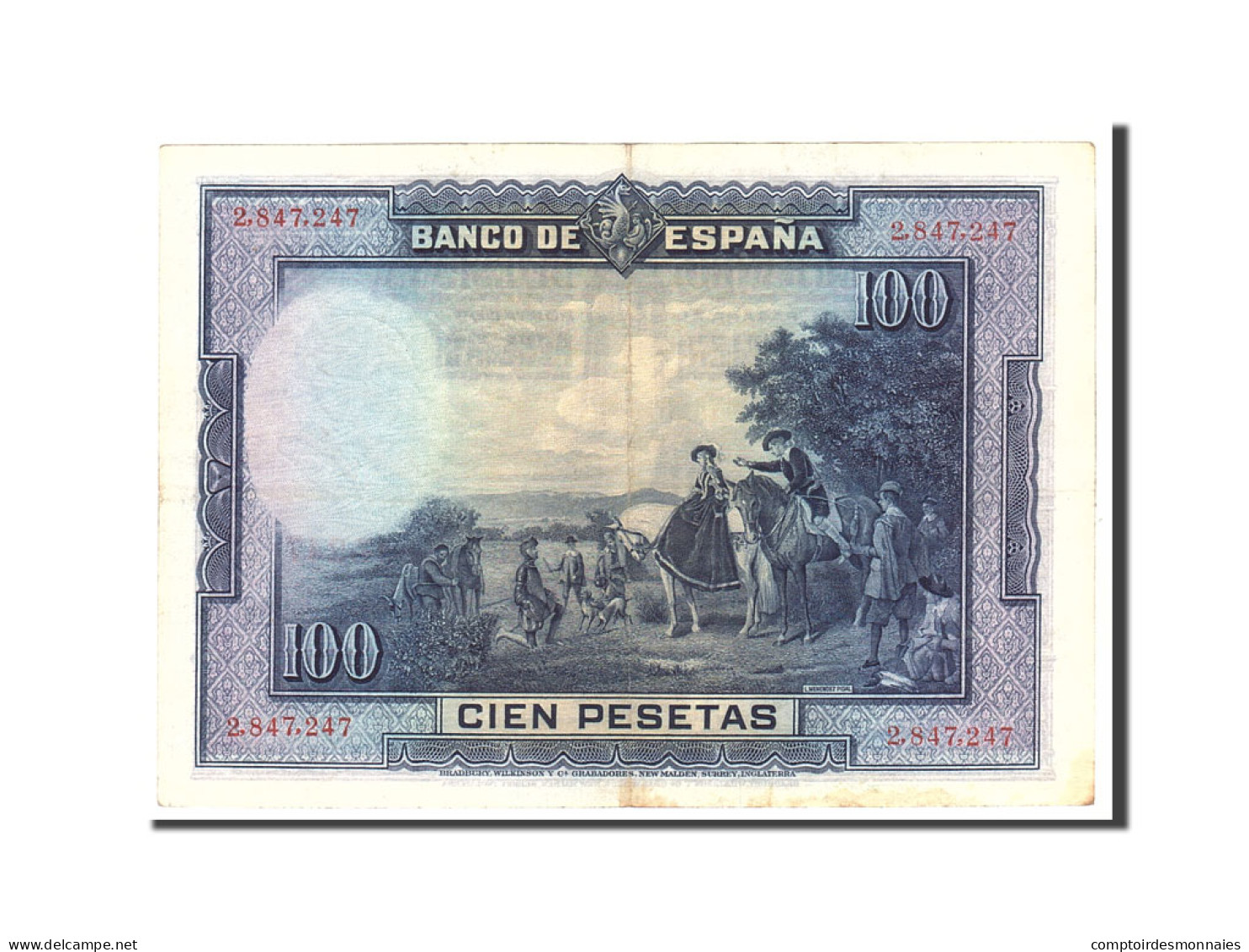 Billet, Espagne, 100 Pesetas, 1928, 1928-08-15, KM:76a, TTB+ - 100 Pesetas