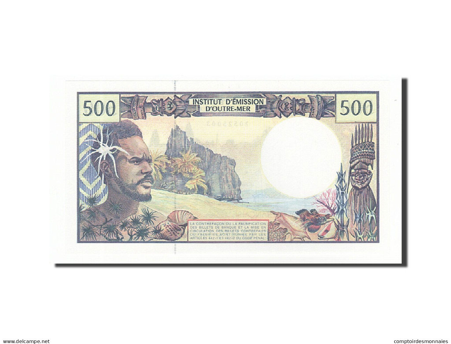 Billet, French Pacific Territories, 500 Francs, 1985-1996, Undated (1992) - Papeete (Polynésie Française 1914-1985)