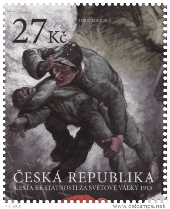 Czech Rep. / Stamps (2015) 0866: Czech Statehood - 1915 (wartime "Pieta"); Painter: Jan Maget - Unused Stamps