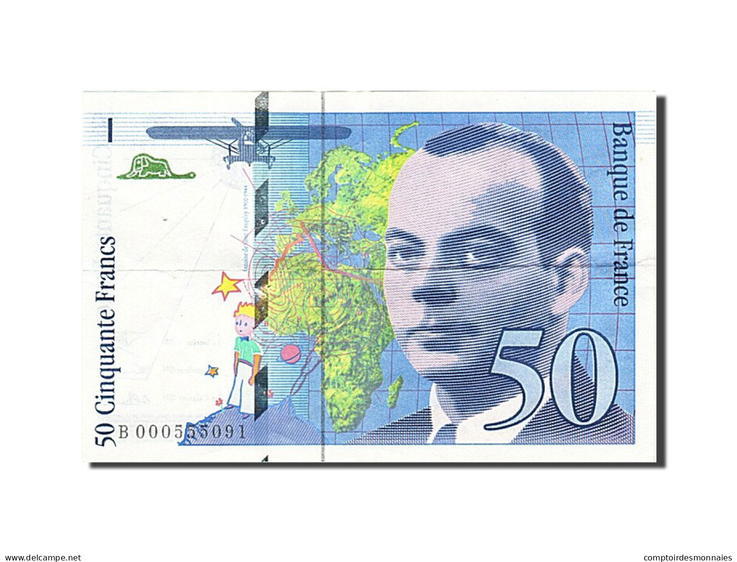 Billet, France, 50 Francs, 1992, 1992, TTB, Fayette:72.1a, KM:157a - 50 F 1992-1999 ''St Exupéry''