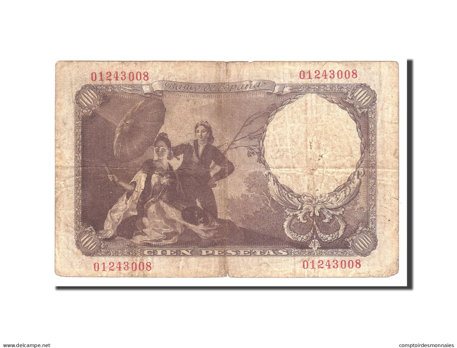 Billet, Espagne, 100 Pesetas, 1946, 1946-02-19, KM:131a, TB - 100 Peseten