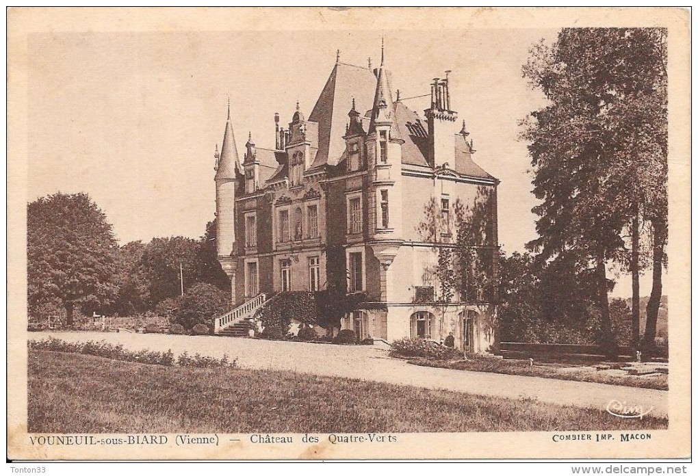 VOUNEUIL SOUS BIARD - 86 - Le Chateau Des Quatre Verts - Edit Combier - EEE - - Vouneuil Sous Biard