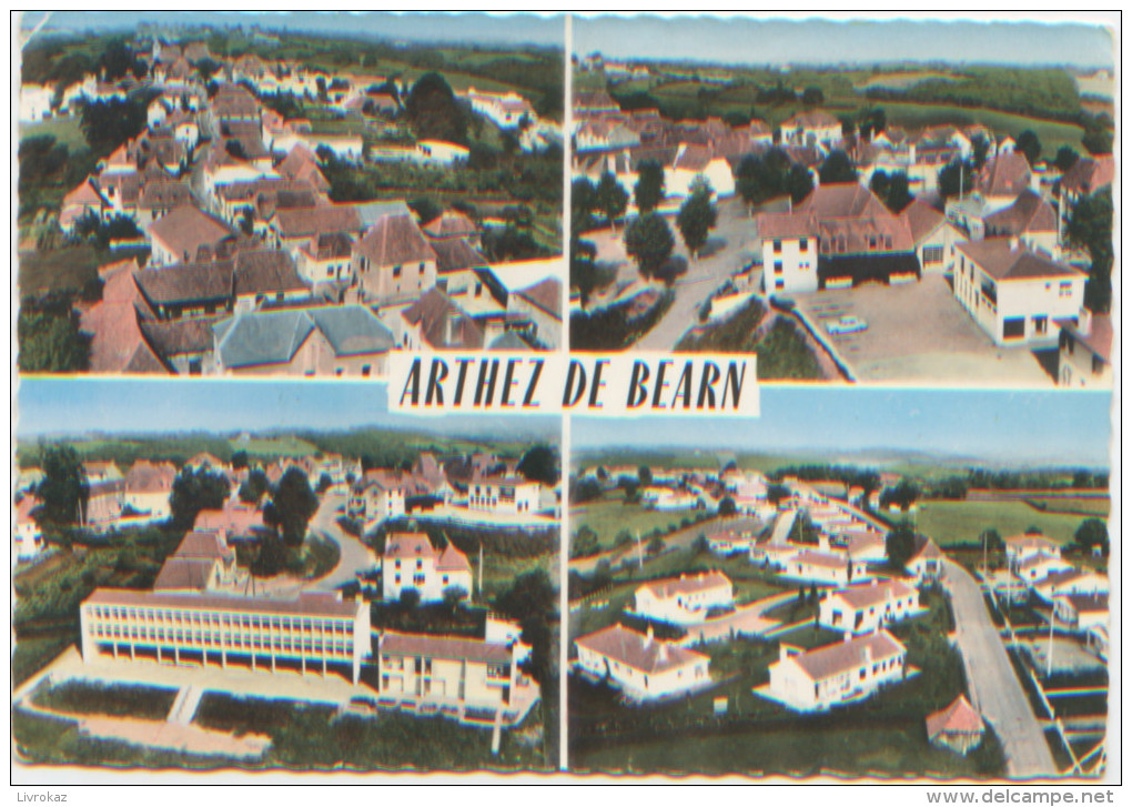 64, Basses Pyrénées, Pyrénées Atlantiques, Arthez De Béarn, Vues Multiples, A Circulé En 1966, Ed. Sofer N°100, Bon état - Arthez De Bearn