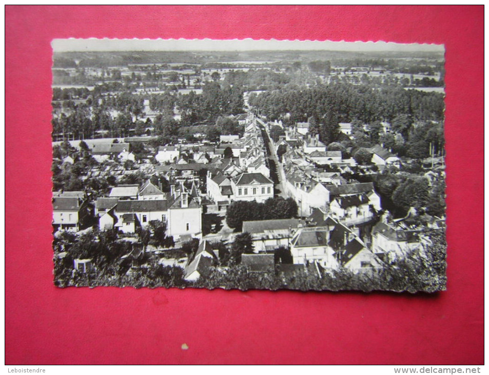 CPSM PHOTO GLACEE  LA CHARTRE SUR LE LOIR  Sarthe  VUE GENERALE     VOYAGEE  1948 TIMBRE - Autres & Non Classés