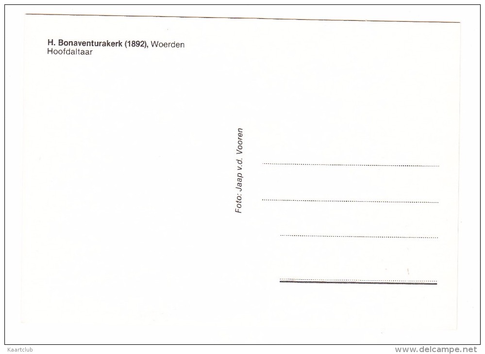 Woerden - H. Bonaventurakerk : Hoofdaltaar   -  (Utrecht, Nederland) - Woerden