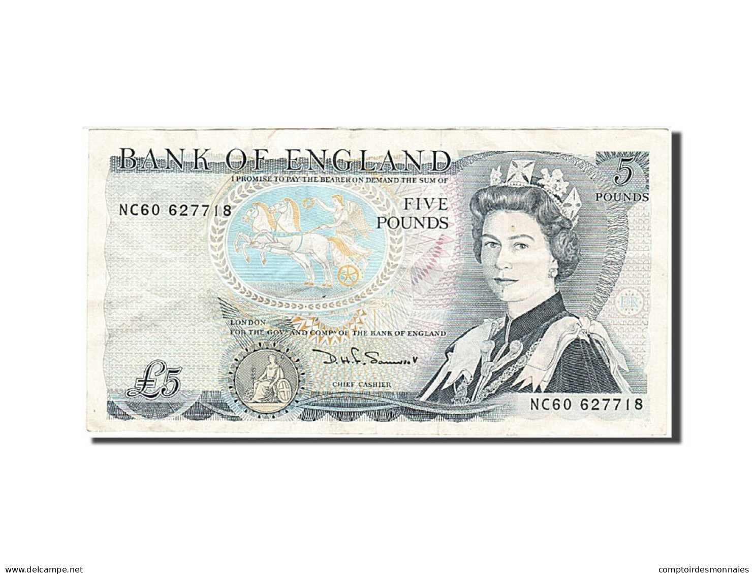 Billet, Grande-Bretagne, 5 Pounds, 1971-1982, 1980-1987, KM:378c, TTB+ - 5 Pounds