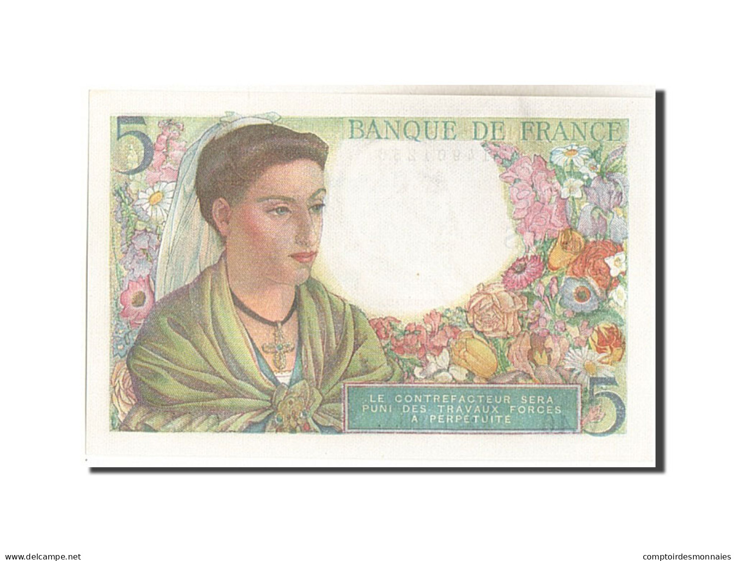 Billet, France, 5 Francs, 5 F 1943-1947 ''Berger'', 1943, 1943-07-22, SUP+ - 5 F 1943-1947 ''Berger''