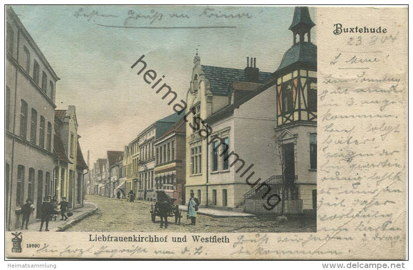 Buxtehude - Liebfrauenkirchhof Und Westfleth - Verlag M. Glückstadt & Münden Hamburg Gel. 1904 - Buxtehude