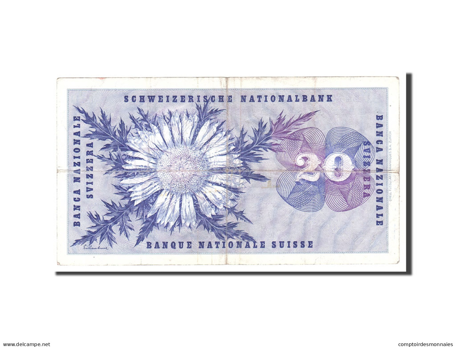 Billet, Suisse, 20 Franken, 1969, 1969-01-15, KM:46q, TTB - Suiza