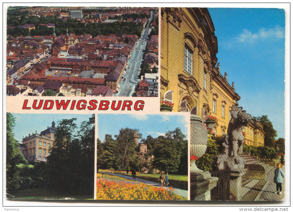 LUDWIGSBURG - Germany,  Mosaic Postcard - Ludwigsburg