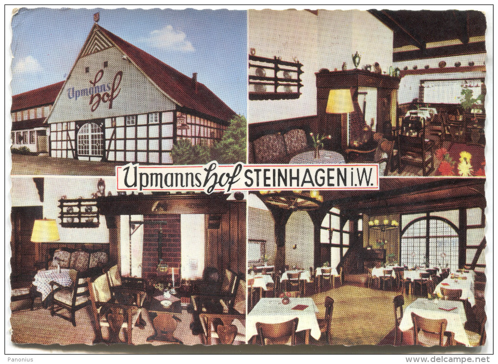 STEINHAGEN - Germany, Mosaic Postcard, Restaurant - Steinhagen