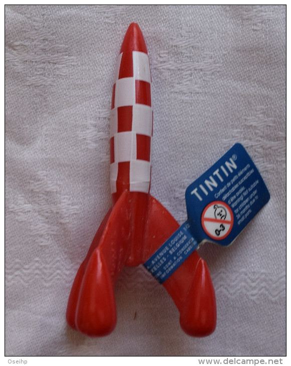 Figurine PVC Hergé TINTIN - Fusée Objectif Lune  Ed. Moulinsart 42399 - Tintin