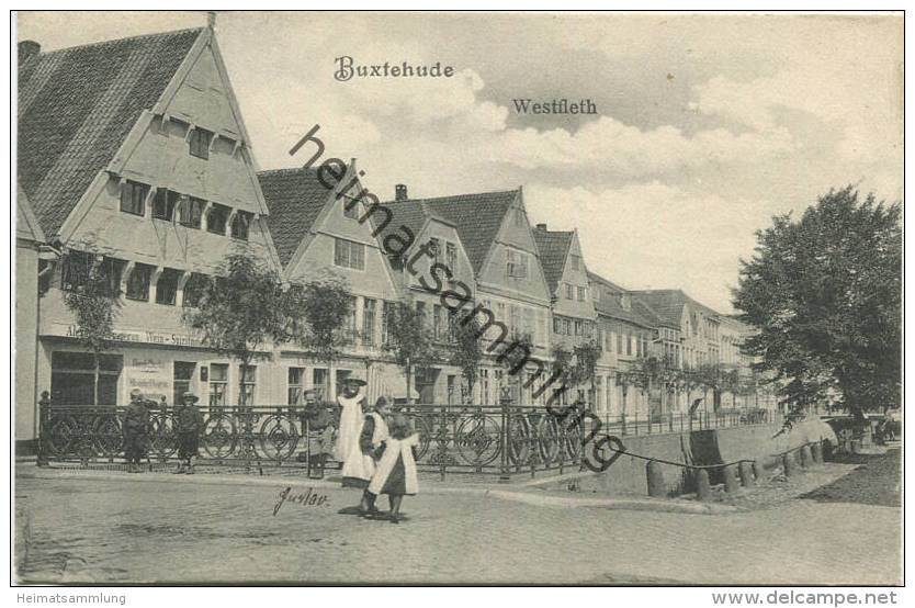 Buxtehude - Westfleth - Verlag M. Glückstadt & Münden Hamburg Gel. 1907 - Buxtehude