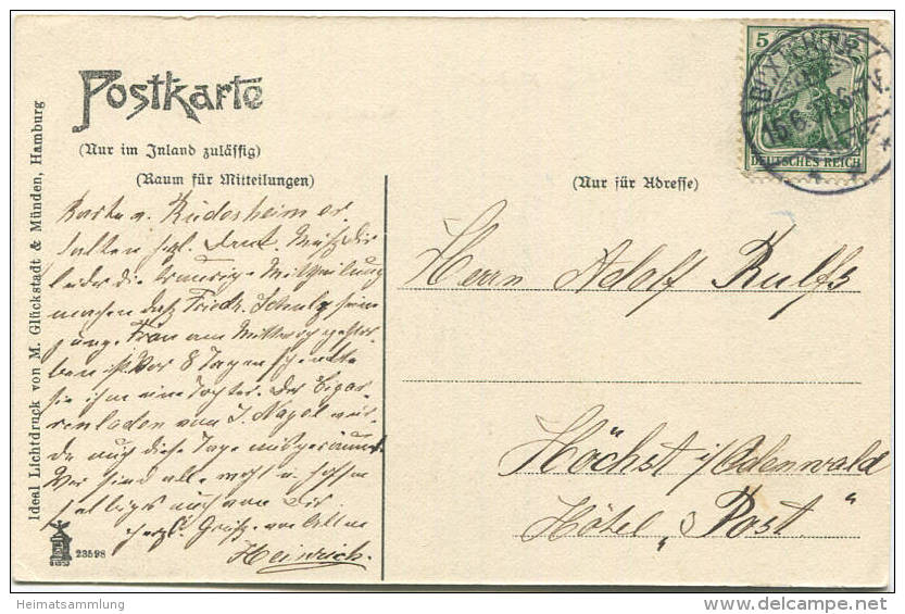 Buxtehude - Westfleth - Verlag M. Glückstadt & Münden Hamburg Gel. 1907 - Buxtehude