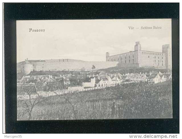 Pozsony Var Schloss Ruine édit. Pressburger's  Bediene Dich Allein  Venturgasse 5-7 - Slovacchia