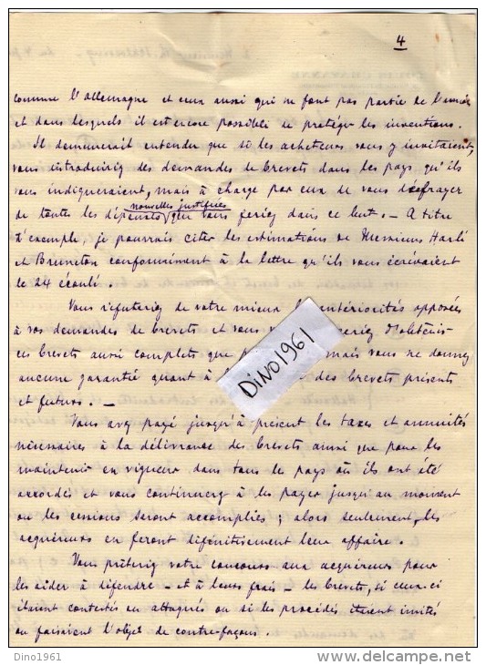 VP3607 -Tabac - Lettre De Mr Louis  CHAVANNE  à  PARIS  Pour  Mr SCHLOESING - Dokumente