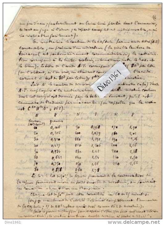 VP3608 -Tabac - Lot de Documents Mrs F. HARLE & G.BRUNETON Ingénieurs - Conseils à PARIS  pour  Mr SCHLOESING