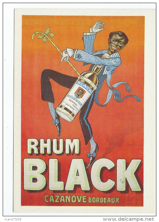 RHUM BLACK, Casanove à Bordeaux - Crée Vers 1920  - Amorimage Pour Humour à La Carte PU 456 - Publicité