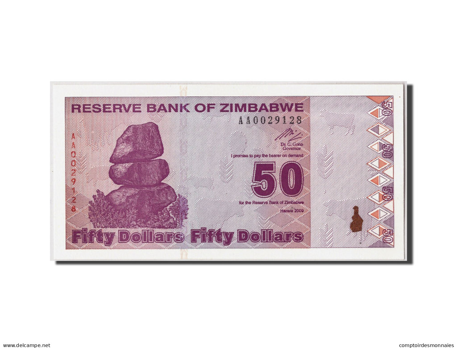 Billet, Zimbabwe, 50 Dollars, 2009, 2009-02-02, KM:96, NEUF - Simbabwe